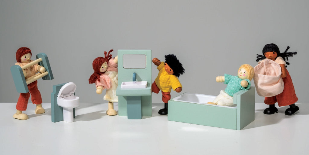 Wooden Dollhouse Nursery Set