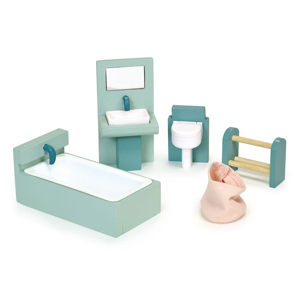 Wooden Dollhouse Nursery Set